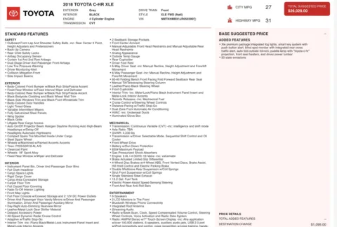 More photos of 2018 Toyota C-HR XLE at Auto Boutique Texas, TX