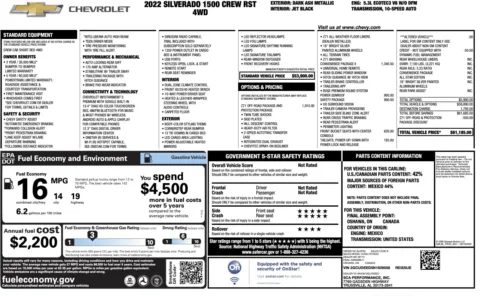 Photos of 2022 Chevrolet Silverado 1500 RST for sale in Alvin, TX at Auto Boutique Texas