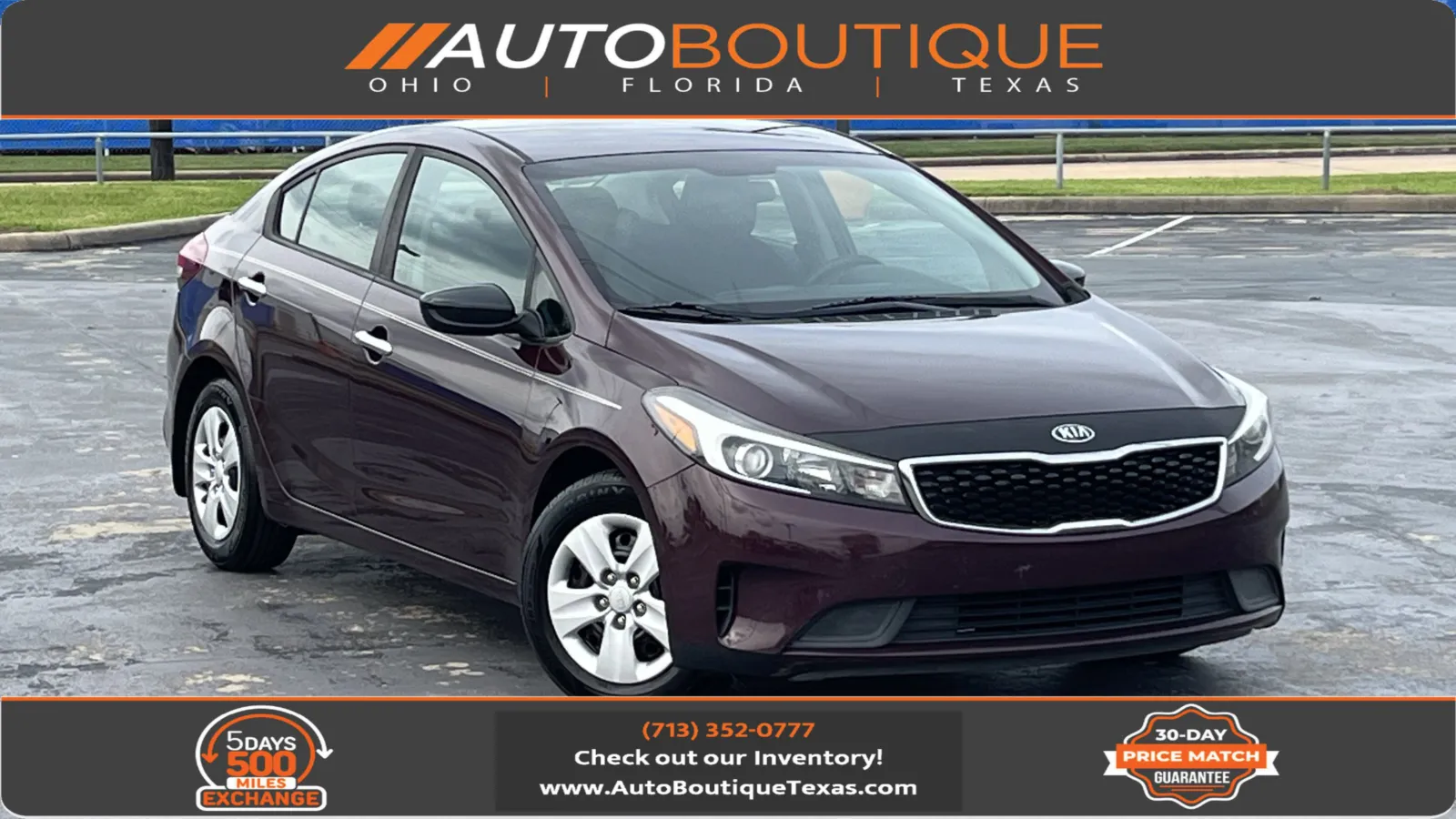 Red 2017 Kia Forte LX for sale in Alvin, TX