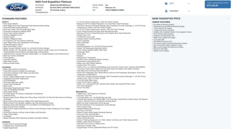 More photos of 2025 Ford Expedition Platinum at Auto Boutique Texas, TX