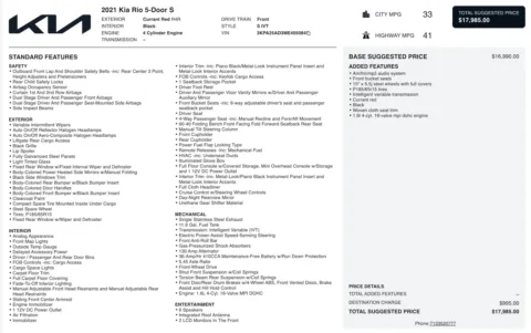 Photos of 2021 Kia Rio 5-Door S for sale in Alvin, TX at Auto Boutique Texas