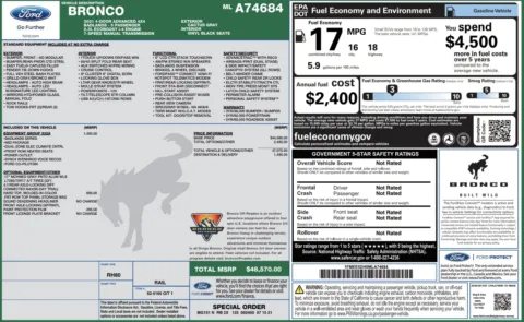 Photos of 2021 Ford Bronco Badlands for sale in Alvin, TX at Auto Boutique Texas