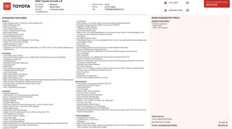 Photos of 2022 Toyota Corolla LE for sale in Alvin, TX at Auto Boutique Texas