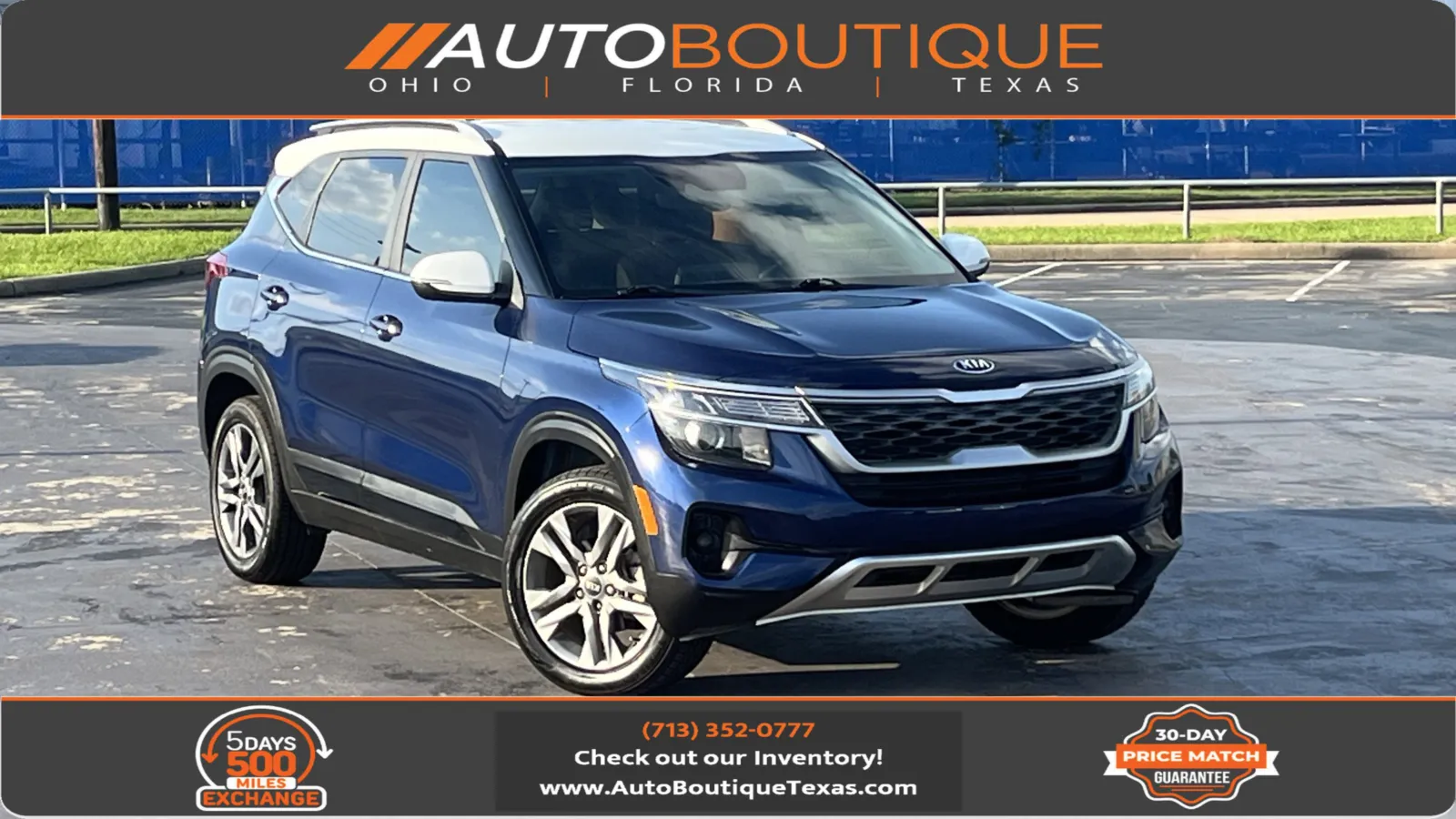 Blue 2021 Kia Seltos S for sale in Alvin, TX