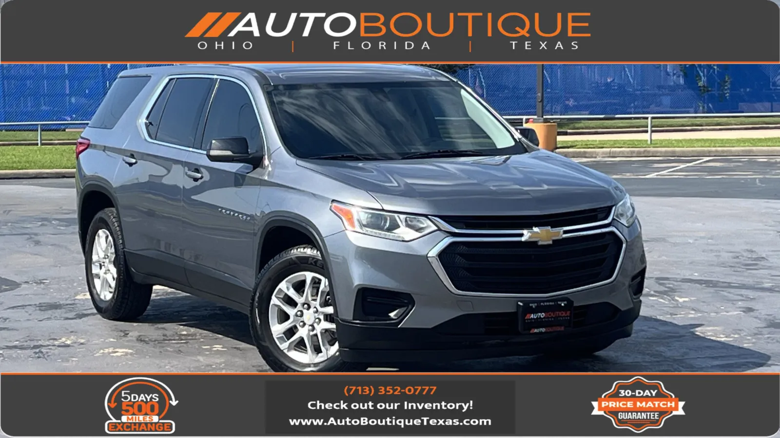 Gray 2021 Chevrolet Traverse LS for sale in Alvin, TX