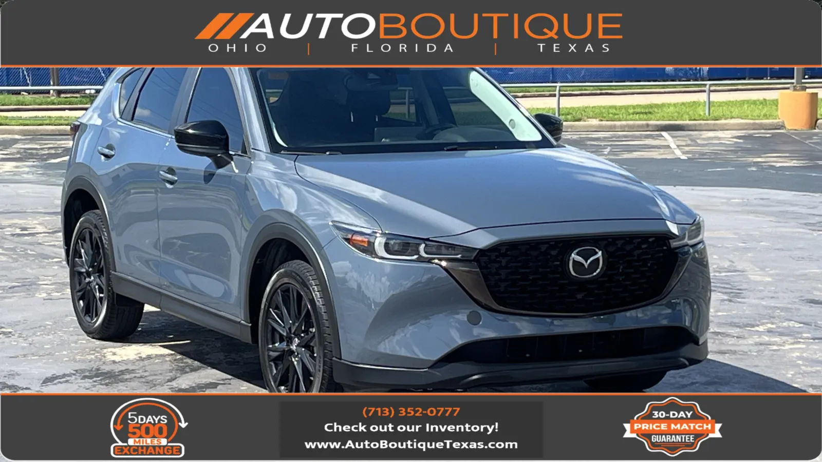 Gray 2023 Mazda CX-5 2.5 S Carbon Edition for sale in Alvin, TX
