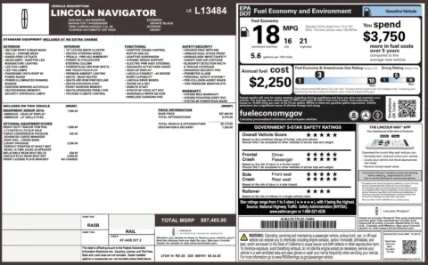 Photos of 2020 Lincoln Navigator L Reserve for sale in Alvin, TX at Auto Boutique Texas