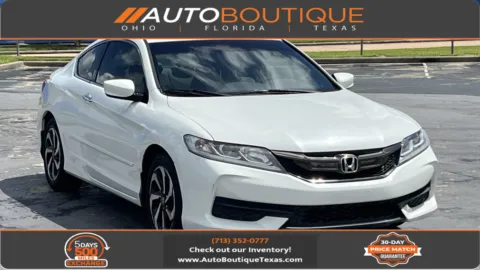 White 2017 Honda Accord Coupe LX-S for sale in Alvin, TX