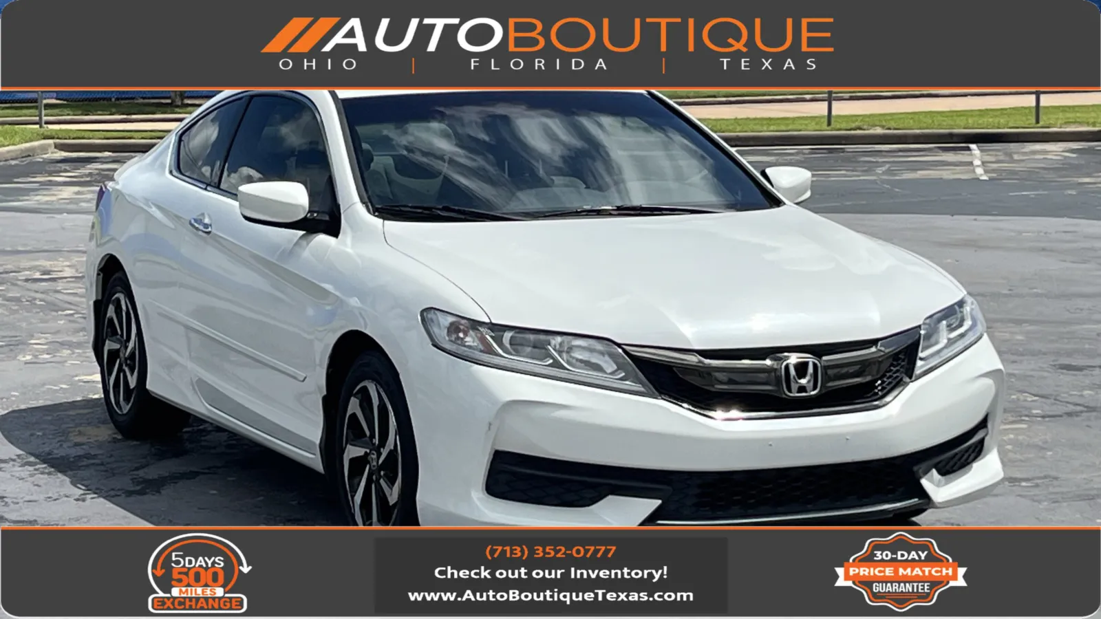White 2017 Honda Accord Coupe LX-S for sale in Alvin, TX
