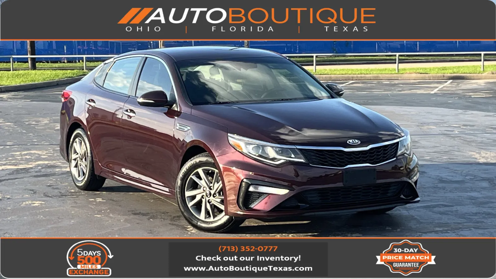 Purple 2019 Kia Optima LX for sale in Alvin, TX