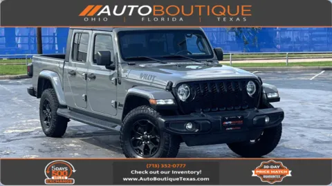 Gray 2021 Jeep Gladiator Willys Sport for sale in Alvin, TX