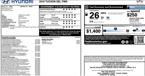 Photos of 2018 Hyundai Tucson SEL for sale in Alvin, TX at Auto Boutique Texas