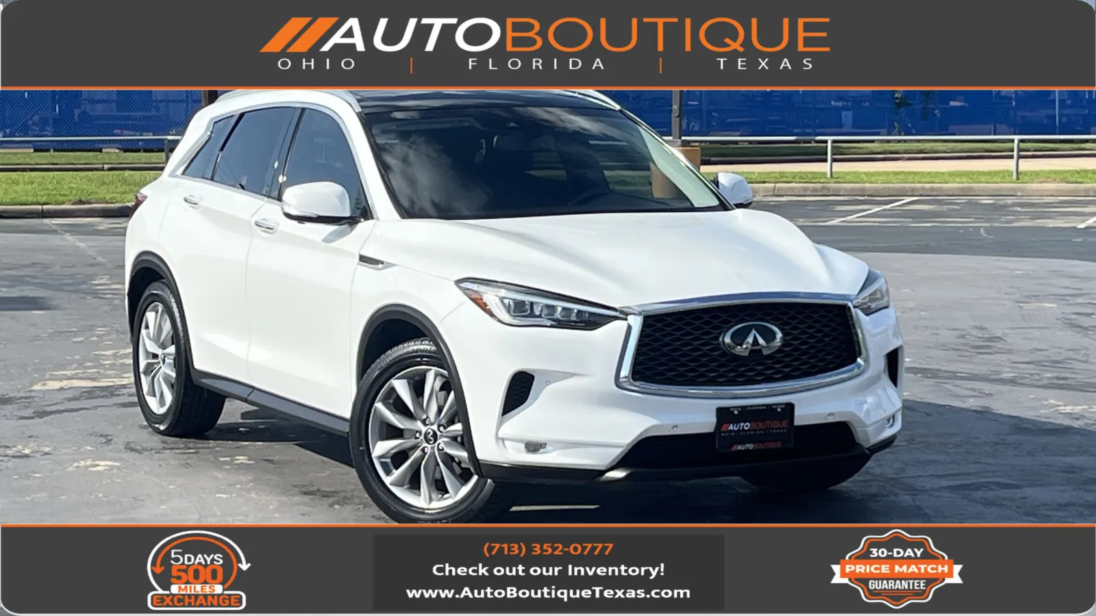 White 2020 INFINITI QX50 ESSENTIAL for sale in Alvin, TX