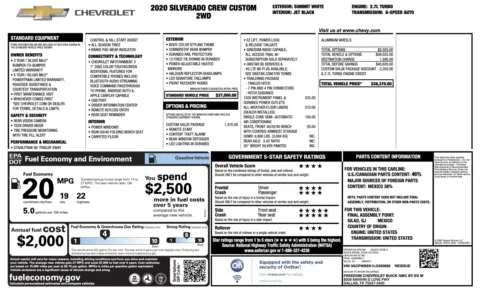 Photos of 2020 Chevrolet Silverado 1500 Custom for sale in Alvin, TX at Auto Boutique Texas