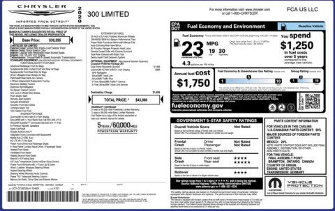 Photos of 2020 Chrysler 300 Limited for sale in Alvin, TX at Auto Boutique Texas