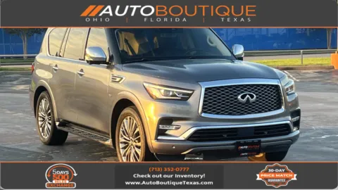Gray 2018 INFINITI QX80 for sale in Alvin, TX