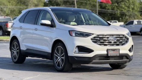 White 2019 FORD EDGE TITAN Titanium for sale in Alvin, TX