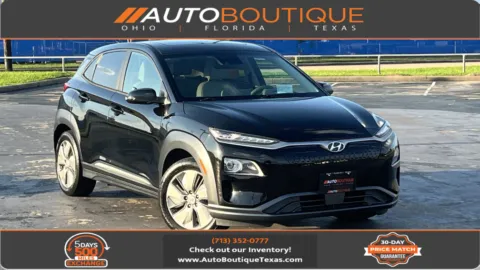 Black 2021 Hyundai Kona Electric Ultimate for sale in Alvin, TX