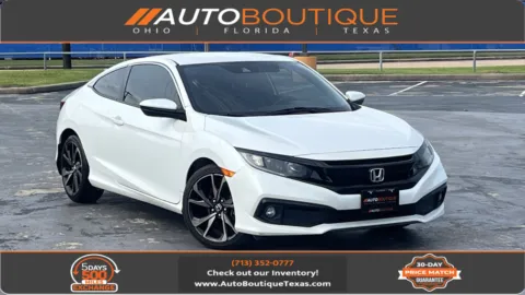 White 2020 Honda Civic Coupe Sport for sale in Alvin, TX