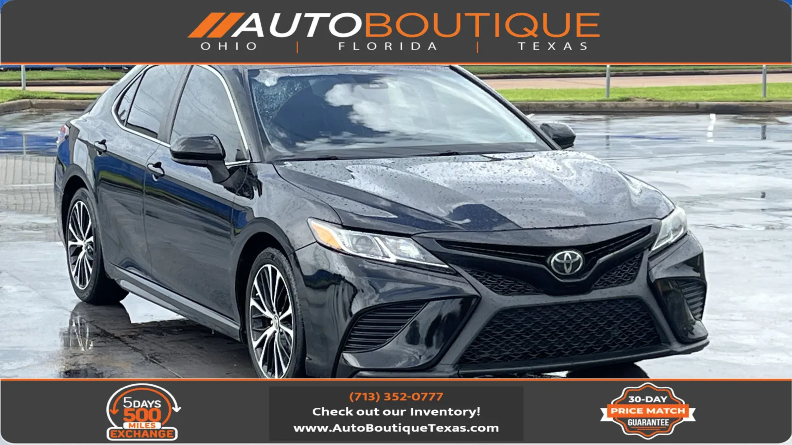 Black 2019 Toyota Camry SE for sale in Alvin, TX