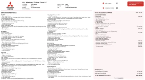 Photos of 2019 Mitsubishi Eclipse Cross LE for sale in Alvin, TX at Auto Boutique Texas