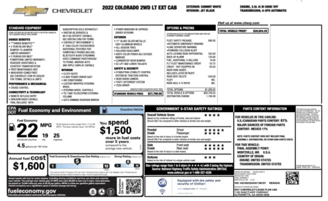 Photos of 2022 Chevrolet Colorado 2WD LT for sale in Alvin, TX at Auto Boutique Texas
