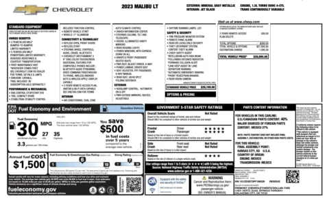 Photos of 2023 Chevrolet Malibu LT for sale in Alvin, TX at Auto Boutique Texas
