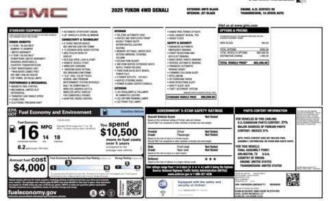 Photos of 2025 GMC Yukon Denali for sale in Alvin, TX at Auto Boutique Texas