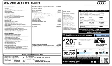 Photos of 2023 Audi Q8 Premium for sale in Alvin, TX at Auto Boutique Texas