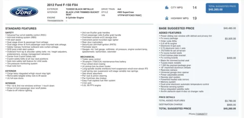 Photos of 2012 Ford F-150 FX4 for sale in Alvin, TX at Auto Boutique Texas