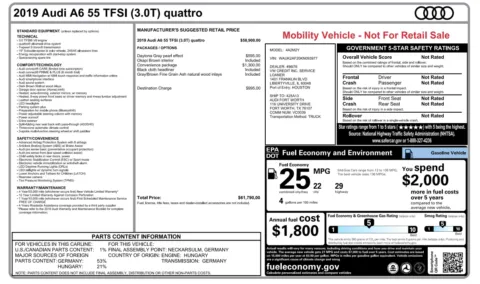 Photos of 2019 Audi A6 Premium for sale in Alvin, TX at Auto Boutique Texas