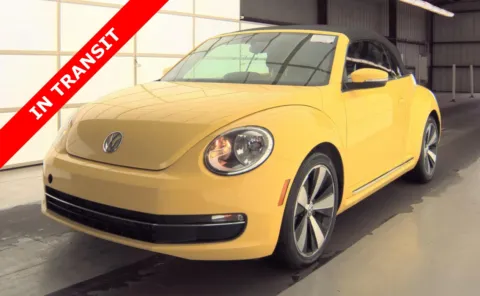 Yellow 2013 Volkswagen Beetle Convertible 2.0L TDI for sale in Alvin, TX