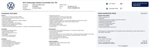 Photos of 2013 Volkswagen Beetle Convertible 2.0L TDI for sale in Alvin, TX at Auto Boutique Texas