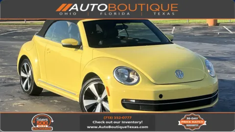 Yellow 2013 Volkswagen Beetle Convertible 2.0L TDI for sale in Alvin, TX