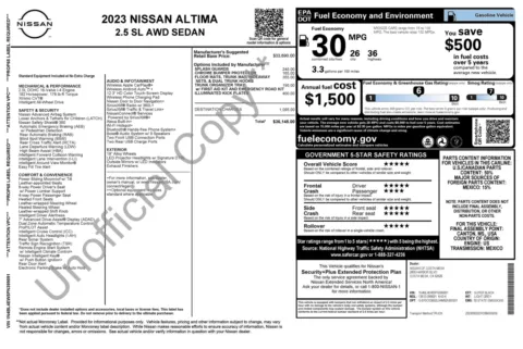 Photos of 2023 Nissan Altima 2.5 SL for sale in Alvin, TX at Auto Boutique Texas