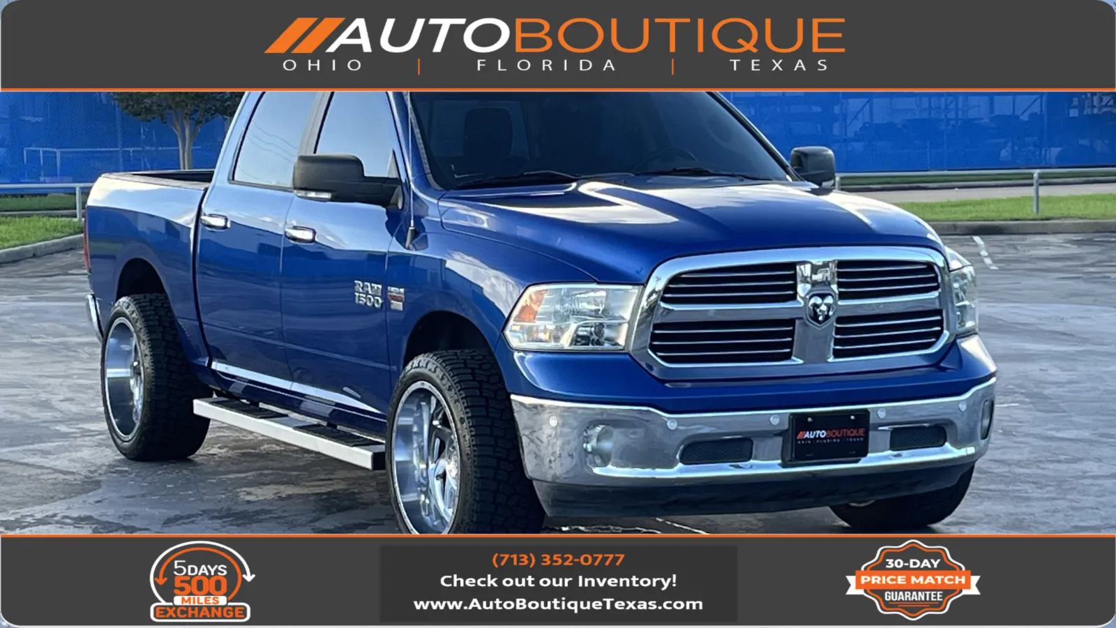Blue 2017 Ram 1500 Big Horn for sale in Alvin, TX