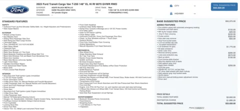 Photos of 2023 Ford Transit Cargo Van 250 for sale in Alvin, TX at Auto Boutique Texas
