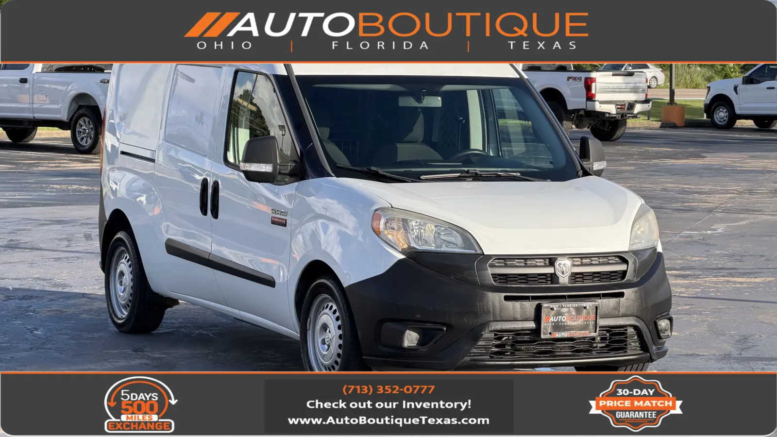 White 2017 Ram ProMaster City Cargo Van Tradesman for sale in Alvin, TX