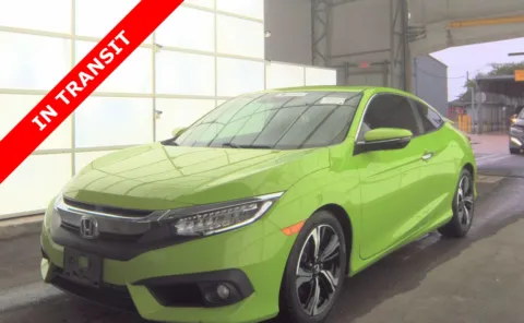 Green 2017 Honda Civic Coupe Touring for sale in Alvin, TX