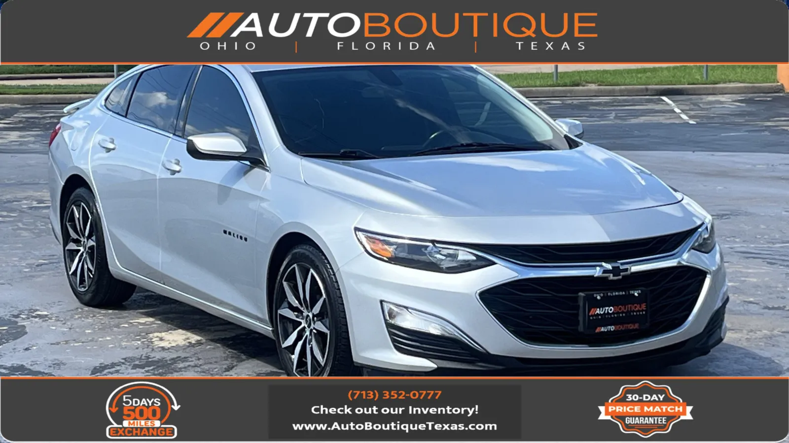 Silver 2022 Chevrolet Malibu RS for sale in Alvin, TX