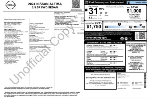 Photos of 2024 Nissan Altima 2.5 SR for sale in Alvin, TX at Auto Boutique Texas