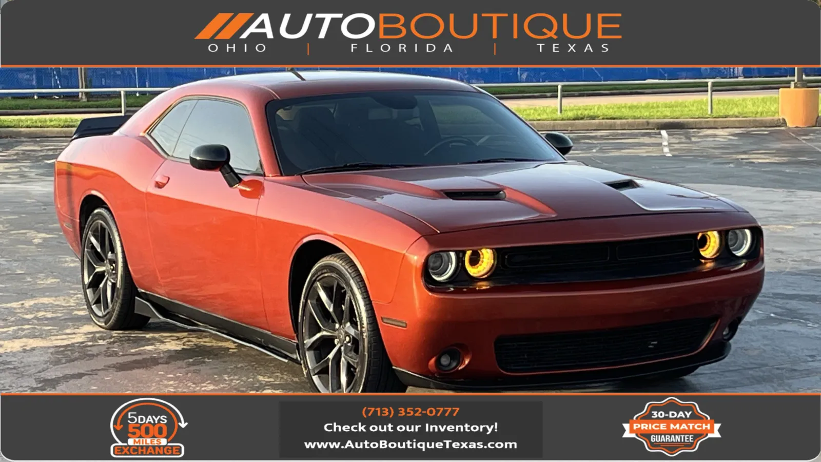 Orange 2021 Dodge Challenger SXT for sale in Alvin, TX