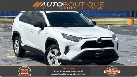 White 2021 Toyota RAV4 Hybrid LE for sale in Alvin, TX