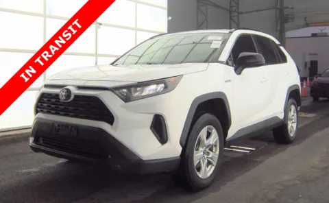 White 2021 Toyota RAV4 Hybrid LE for sale in Alvin, TX