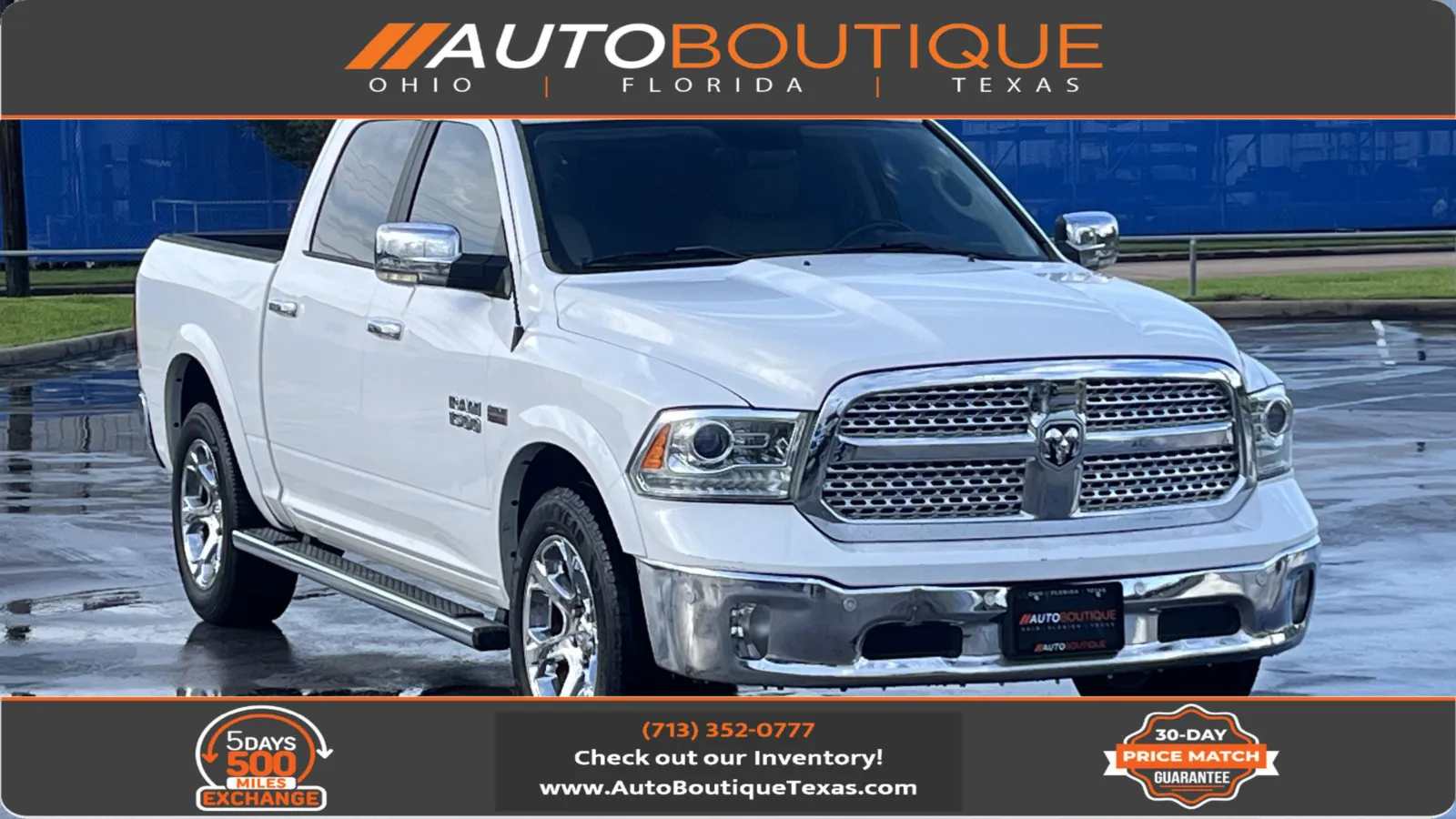 White 2017 Ram 1500 Laramie for sale in Alvin, TX