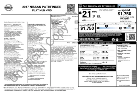 Photos of 2017 Nissan Pathfinder Platinum for sale in Alvin, TX at Auto Boutique Texas