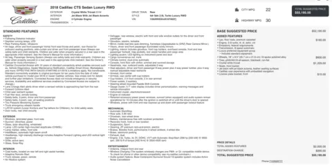 Photos of 2018 Cadillac CTS Sedan Luxury RWD for sale in Alvin, TX at Auto Boutique Texas