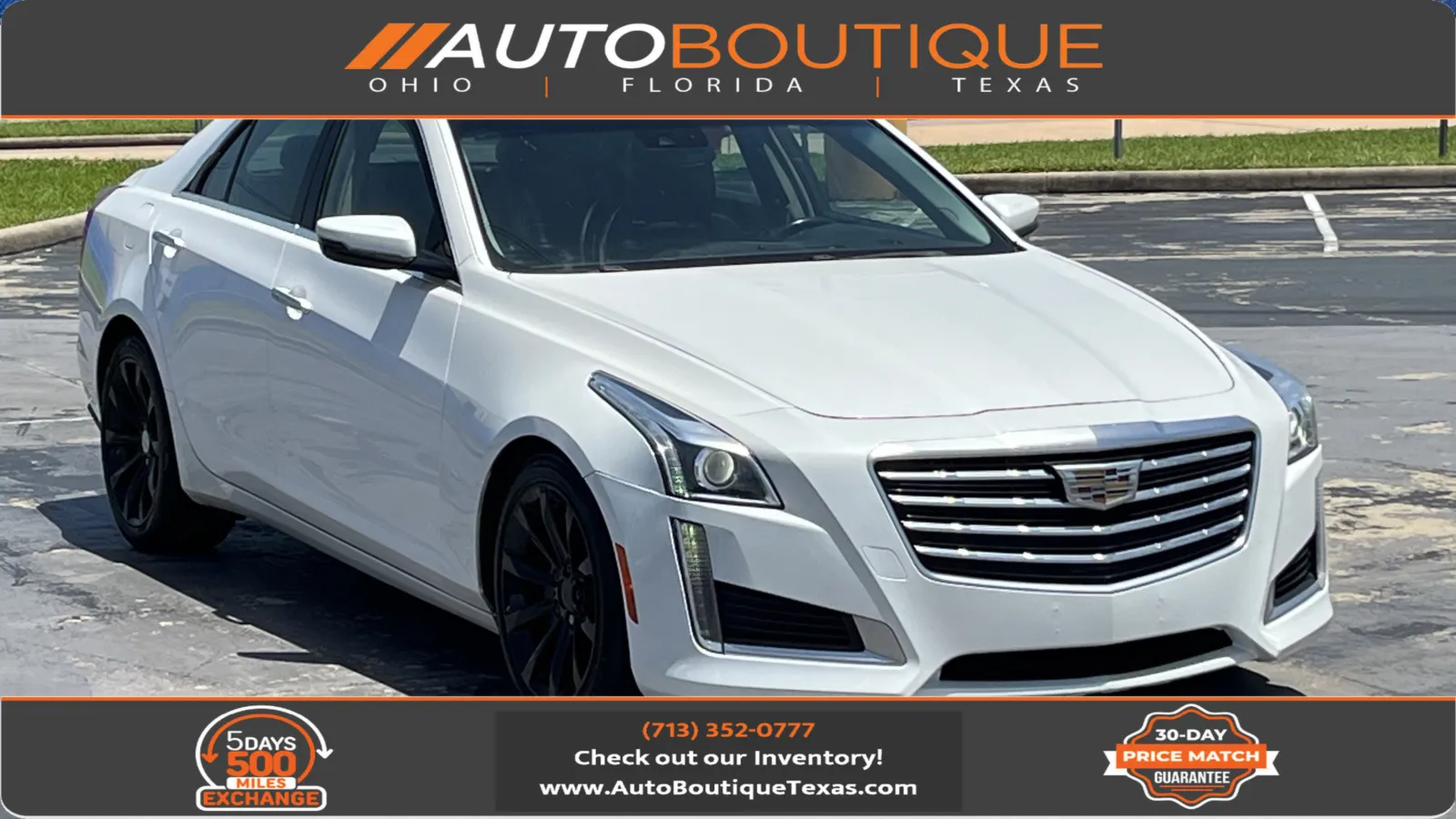 White 2018 Cadillac CTS Sedan Luxury RWD for sale in Alvin, TX
