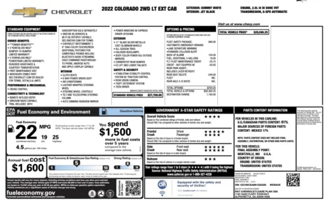 Photos of 2022 Chevrolet Colorado 2WD LT for sale in Alvin, TX at Auto Boutique Texas