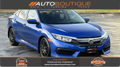 Blue 2017 Honda Civic Sedan LX for sale in Alvin, TX
